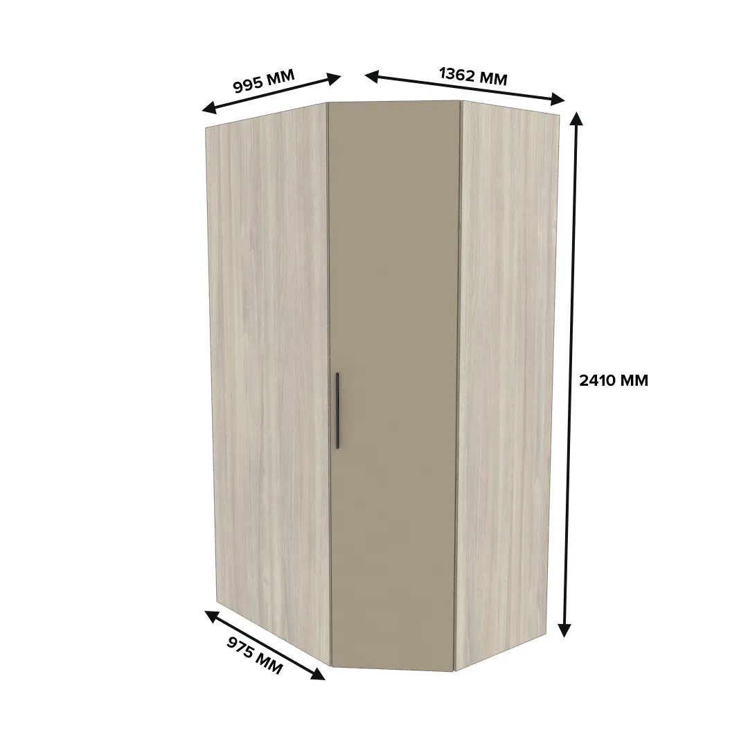 Шкаф угловой с подсветкой L209.60 L/R