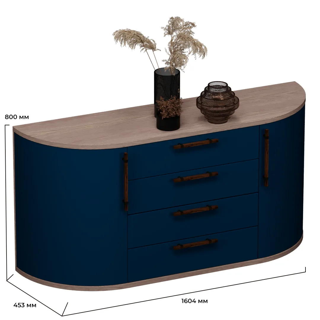 Комод радиусный на 1600 мм P746