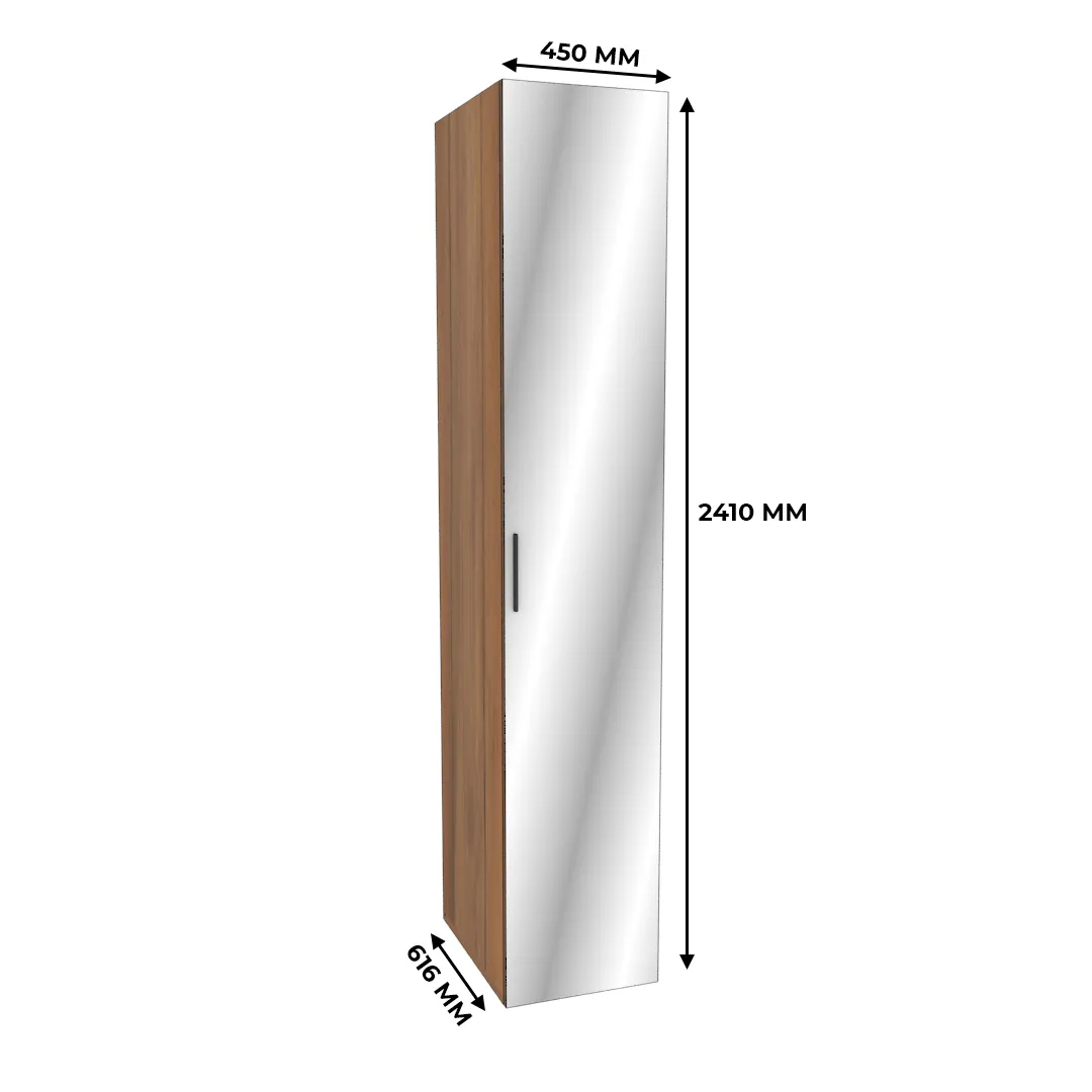 Шкаф 1 дверный узкий с зеркалом L220.60-4Z