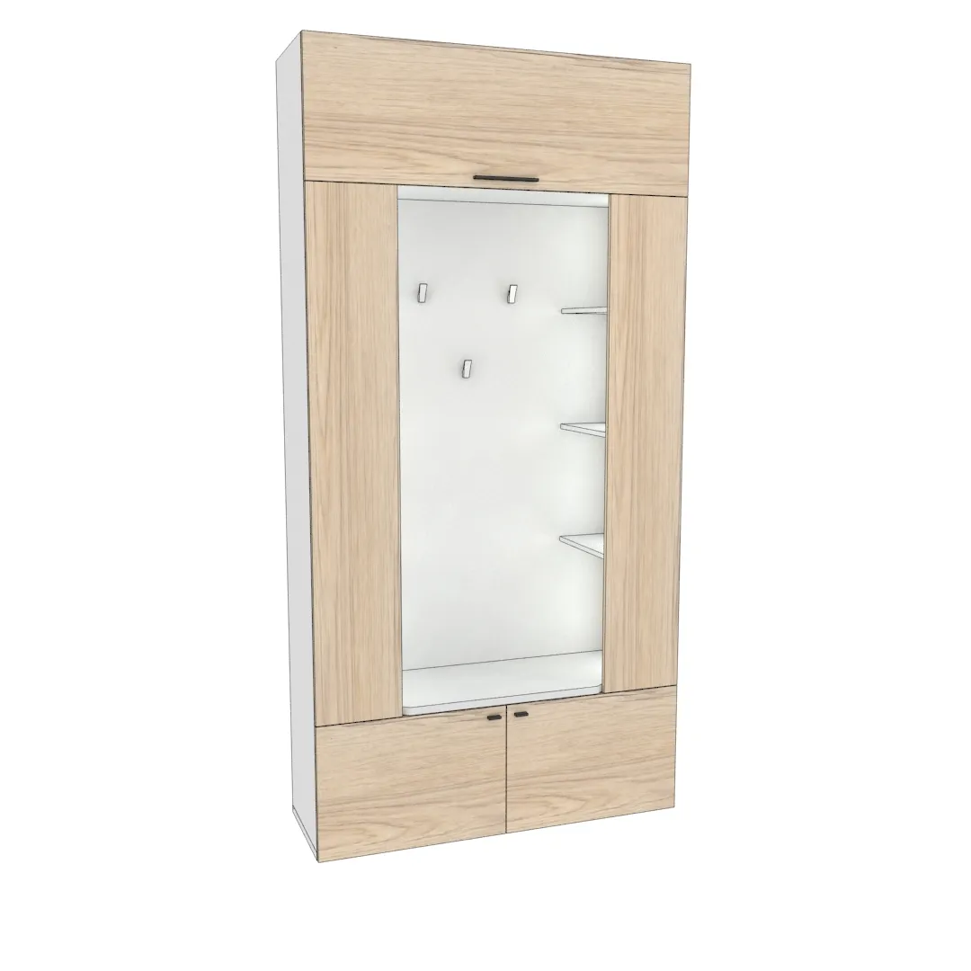 Секция под крючки с полками с подсветкой L418 L/R