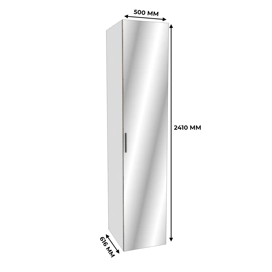 Шкаф 1 дверный широкий с зеркалом L221.60-4Z