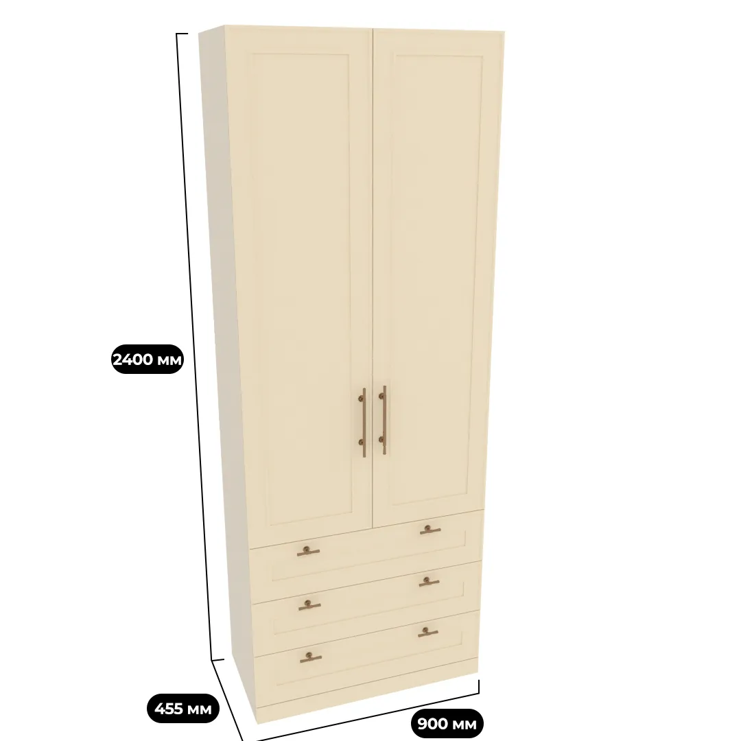 Шкаф двухдверный с ящиками А213