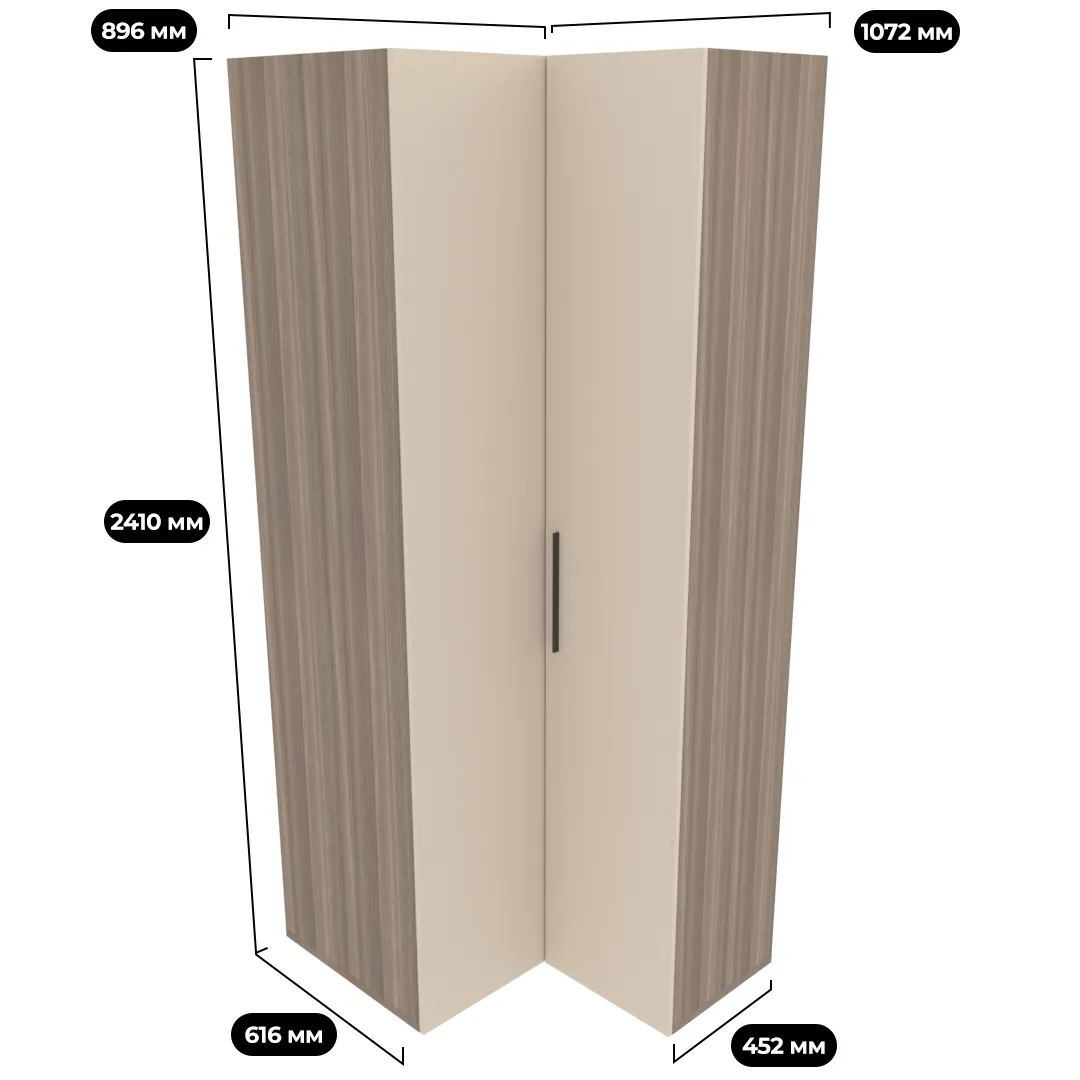 Шкаф угловой L207 L/R