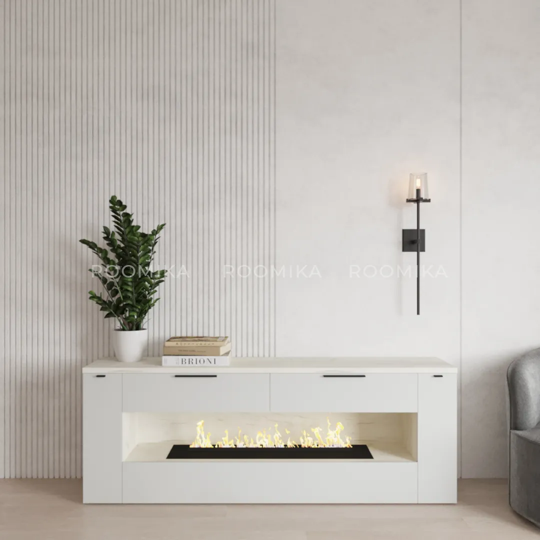 Тумба ТВ напольная с электрокамином L551.350 Тумба ТВ напольная с электрокамином L551.350