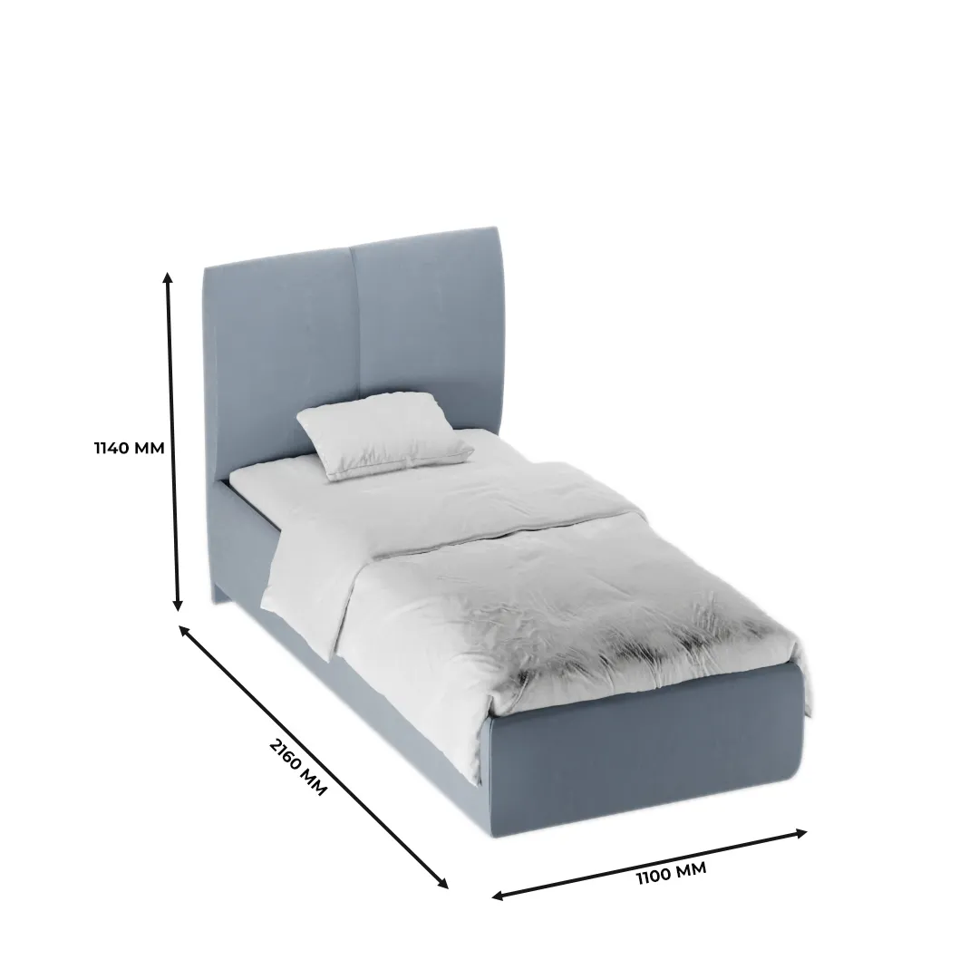 Кровать односпальная мягкая ПАЛЕРМО P777.09  с подъемным механизмом, 90x190