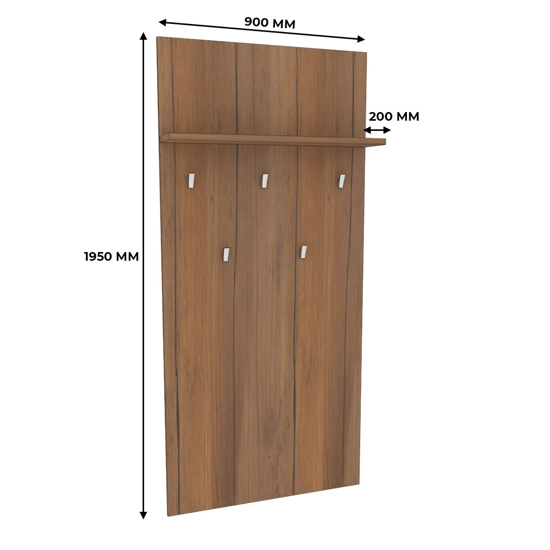 Панель широкая с полкой и крючками L177