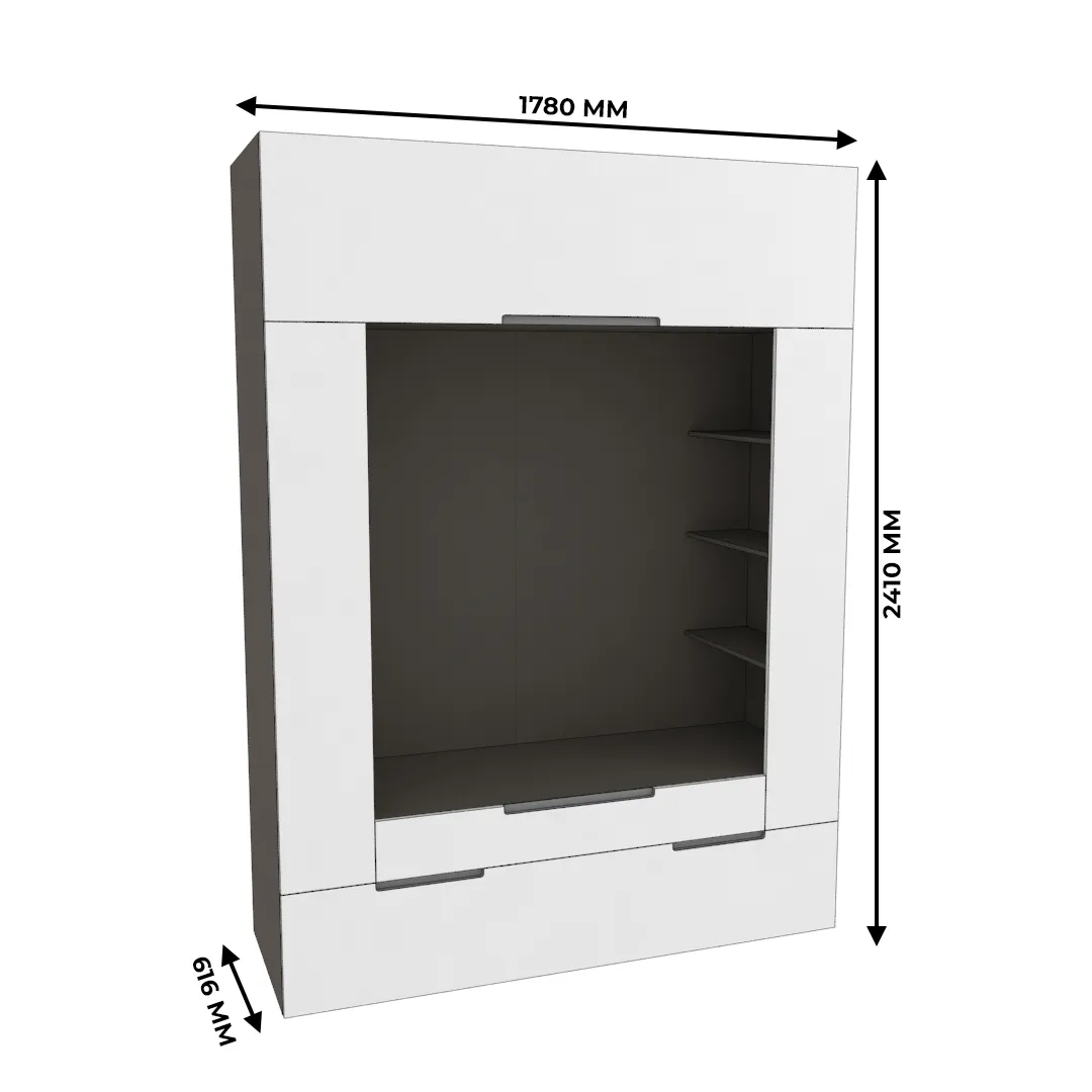 Секция для ТV, фасады в эмали LE406.60