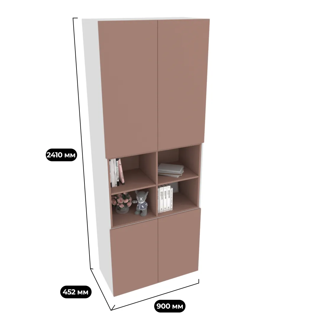 Шкаф книжный с нишей L216