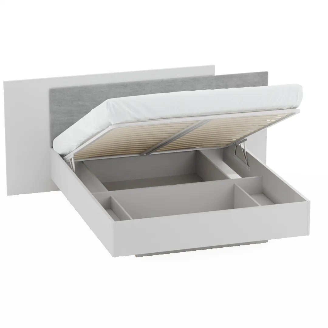 Кровать двуспальная Lazio с парящим эффектом и мягкой спинкой L142 , 140x200