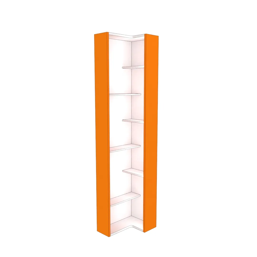 Стеллаж завершающий угловой разносторонний  с подсветкой L230.60 L/R