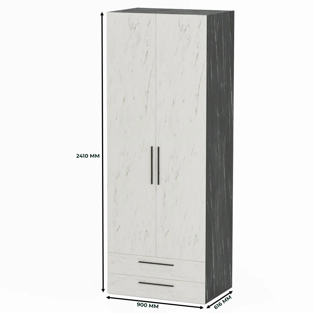 Шкаф двустворчатый с ящиками L211.60