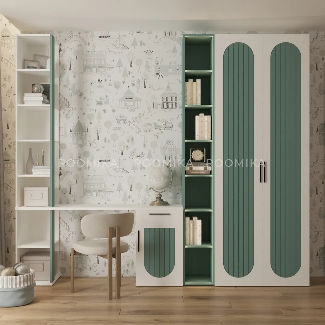 Рабочая зона Lazio фрезерованные фасады в эмали 88 Рабочая зона Lazio фрезерованные фасады в эмали 88