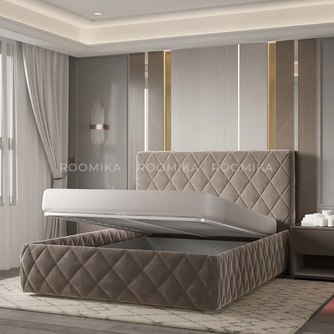 Кровать двуспальная мягкая СИЕНА  с подъемным механизмом, 160x200