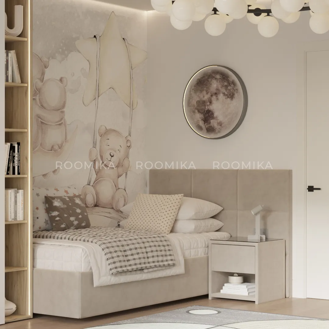 Кровать односпальная мягкая ВЕРСАЛ с подъемным механизмом, 90x200