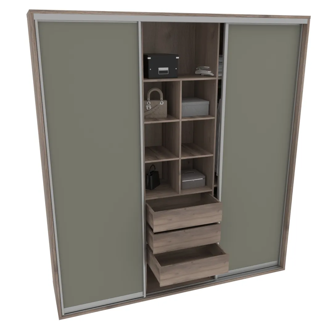 Шкаф-купе ХG246.60-2, профиль INTEGRO, фасад МДФ