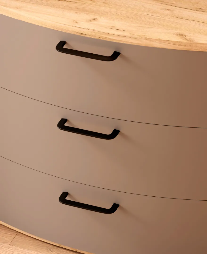 Комод радиусный 3 ящика P703