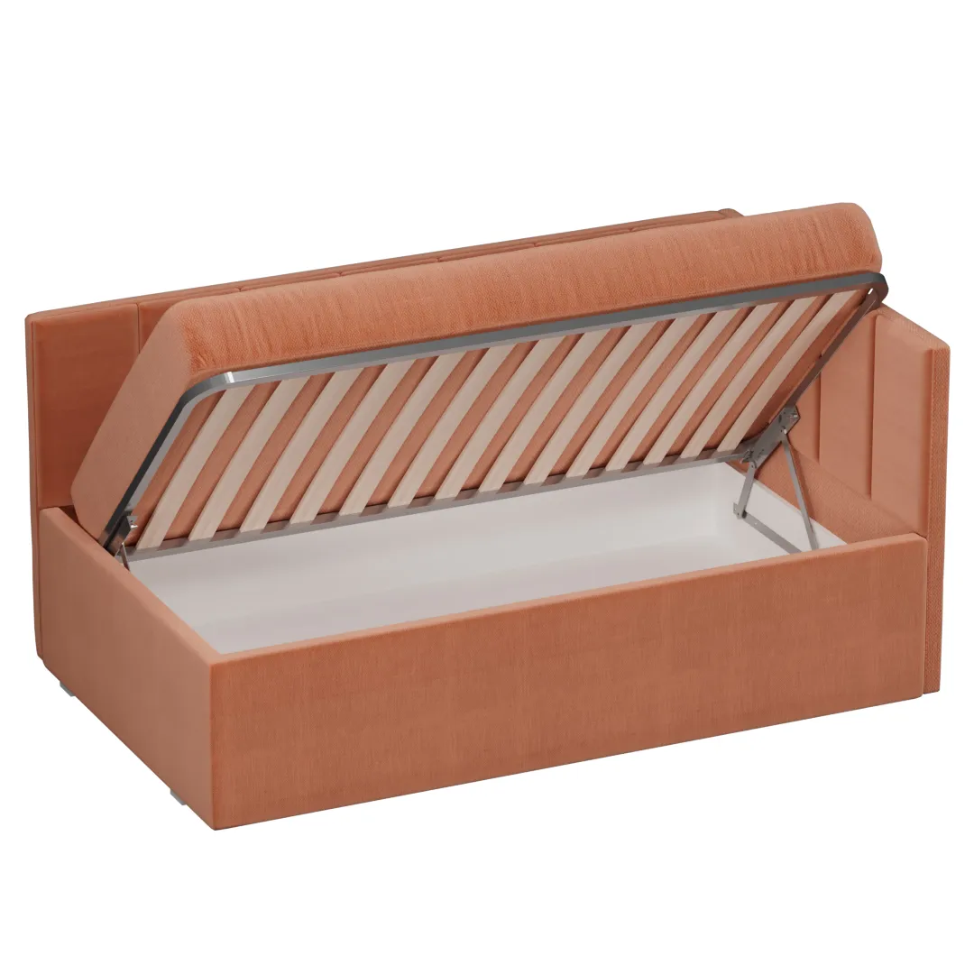 Кровать с подъемным механизмом и ящиком для белья LINE М1, 90х160