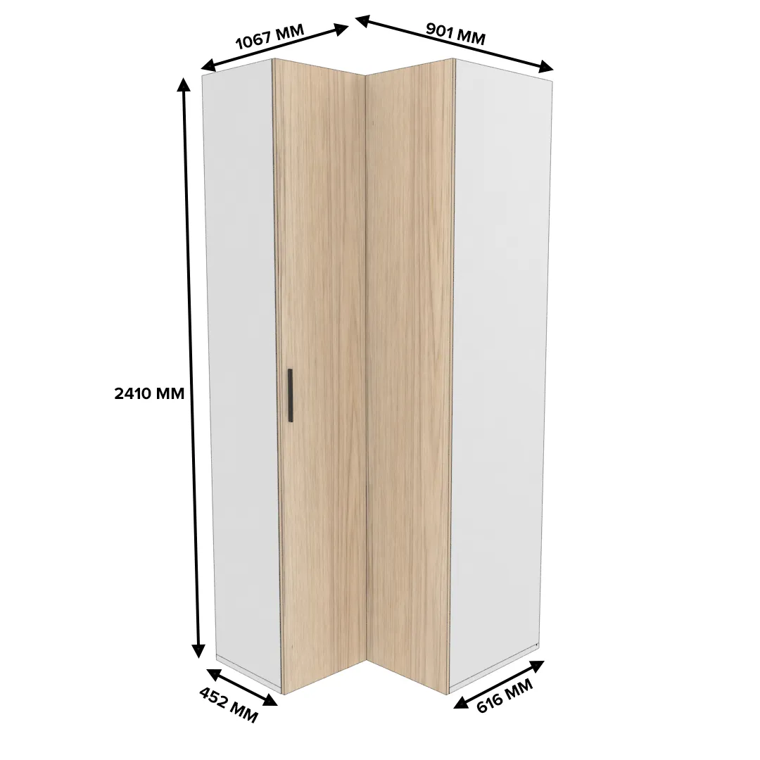 Шкаф угловой L-208 L/R