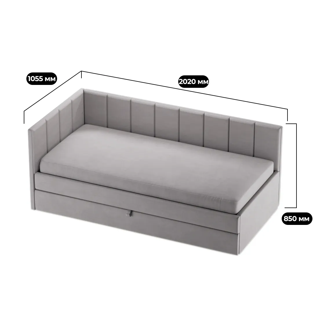 Кровать со вторым выдвижным спальным местом ЛАЙН М2