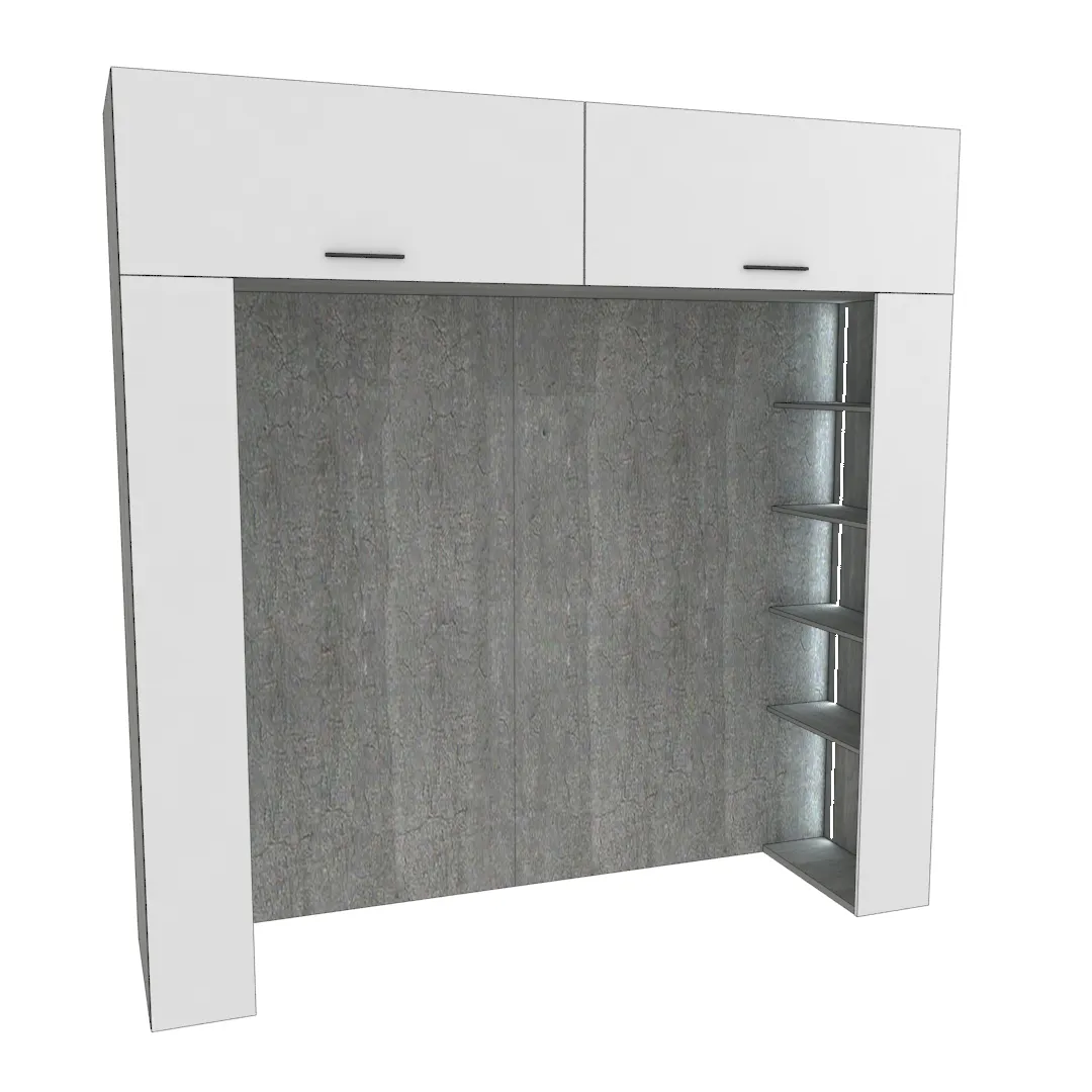 Ниша для кровати с секциями с подсветкой LG407.60