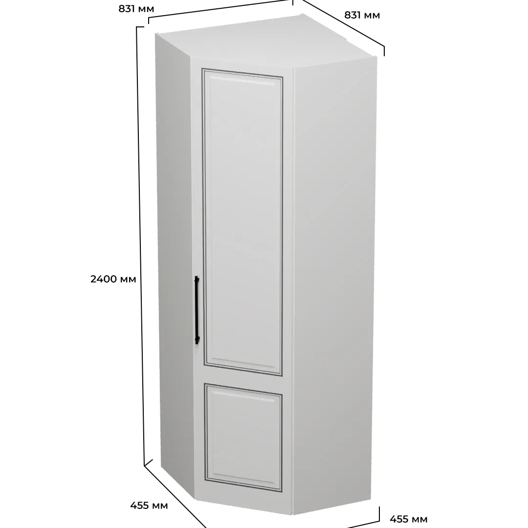 Шкаф угловой с перемычкой A218.1P