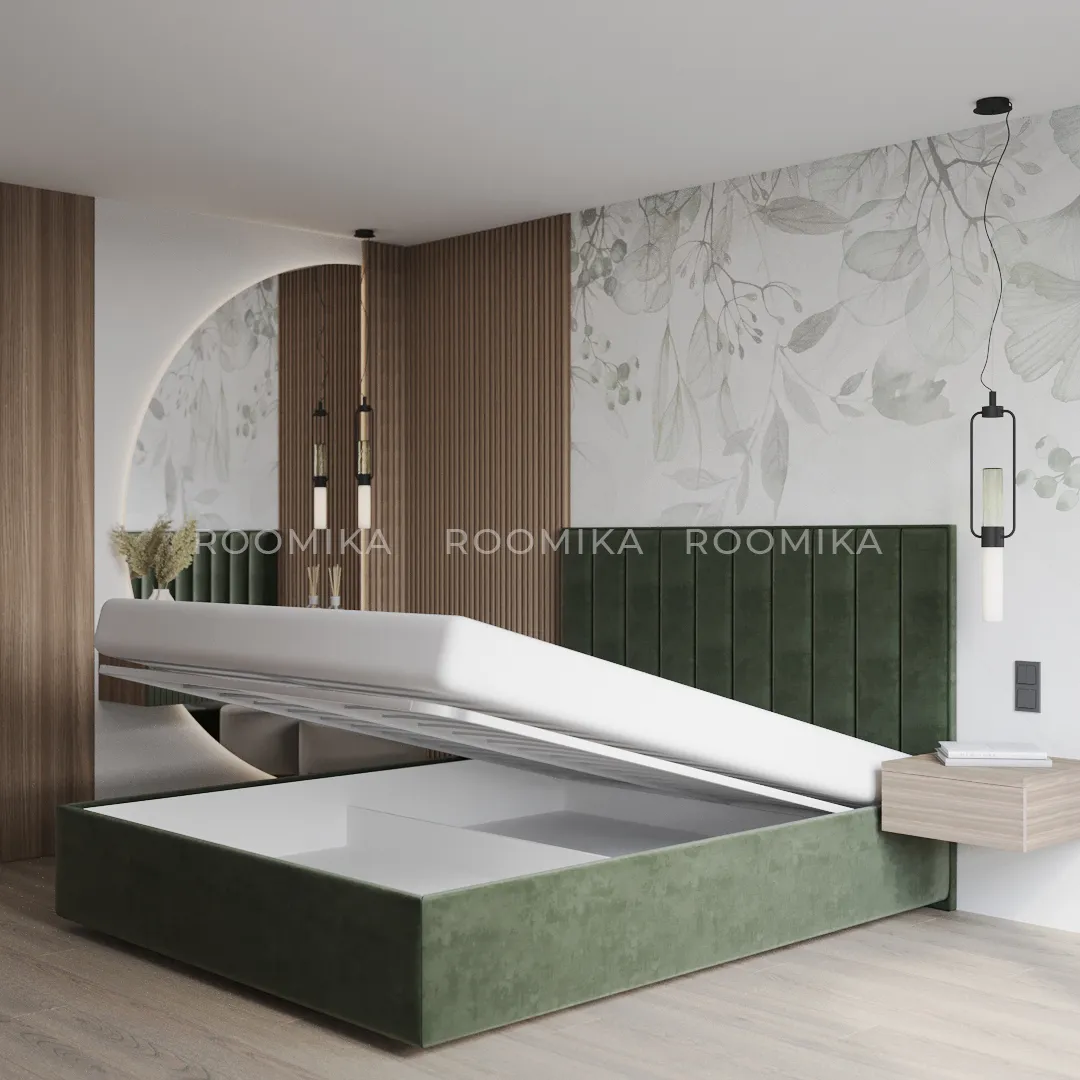 Кровать двуспальная мягкая ЛИБЕРТИ с подъемным механизмом, 180x200