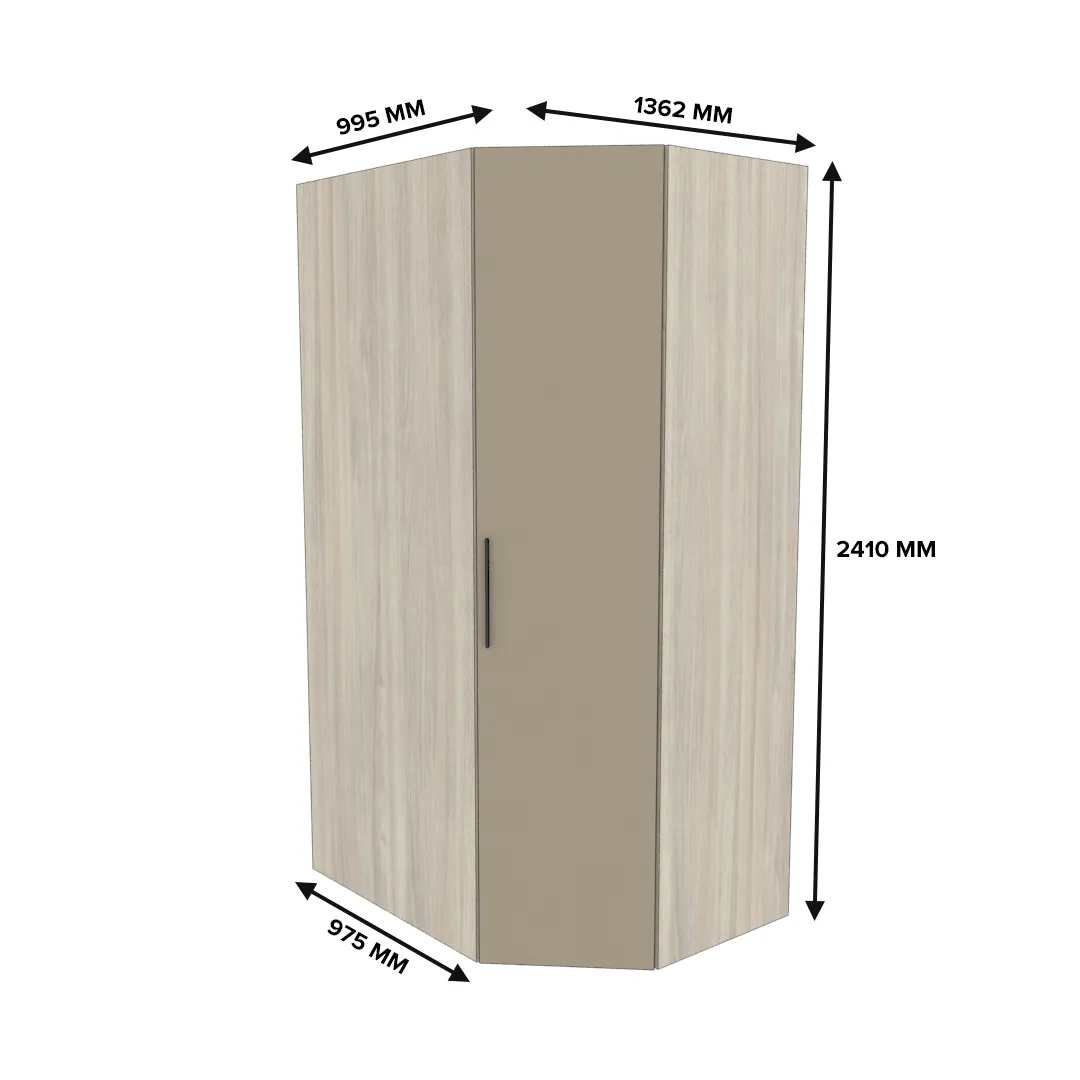 Шкаф угловой L209.60 L/R