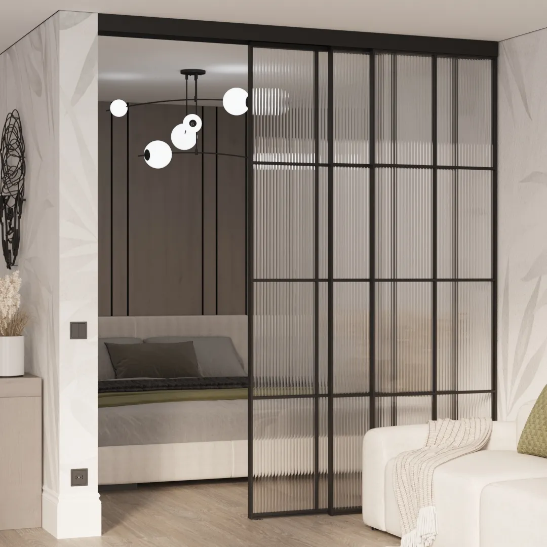 Раздвижная перегородка-купе, стекло Мору GRACE 13