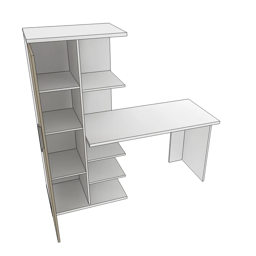 Рабочий стол со встроенным стеллажом HOF423