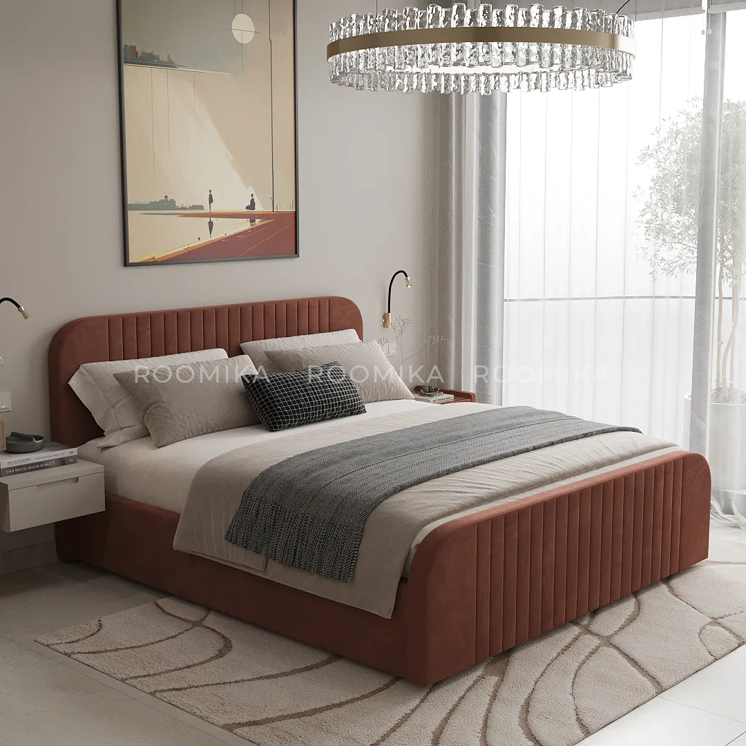 Кровать двуспальная мягкая МАЛЬТА с подъемным механизмом, 160x200