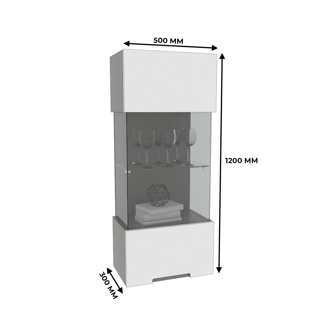 Шкаф навесной, фасады в эмали LE-350
