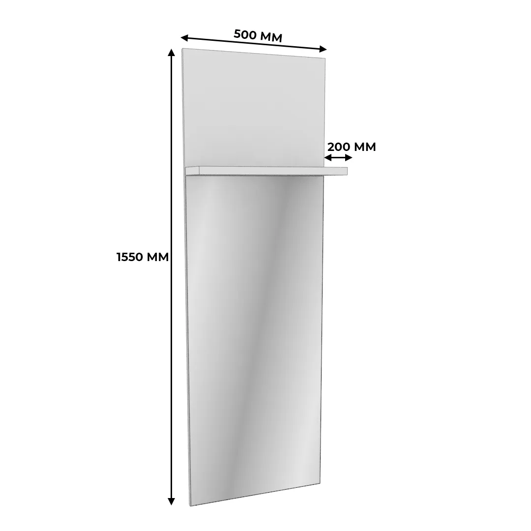 Панель зеркало с полкой L150