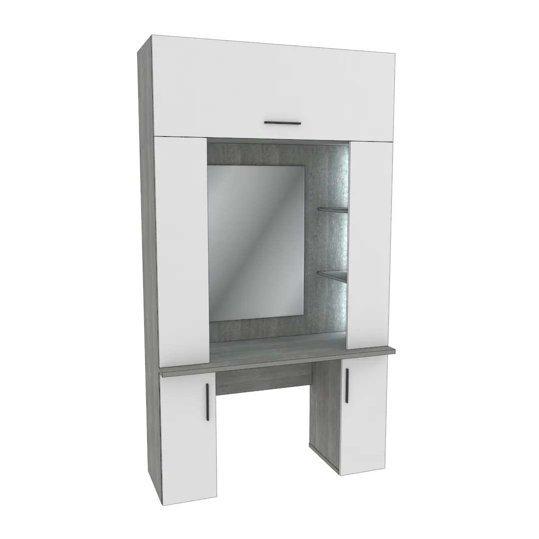 Стол туалетный с секцией и зеркалом с подсветкой LG404.44 Стол туалетный с секцией и зеркалом с подсветкой LG404.44