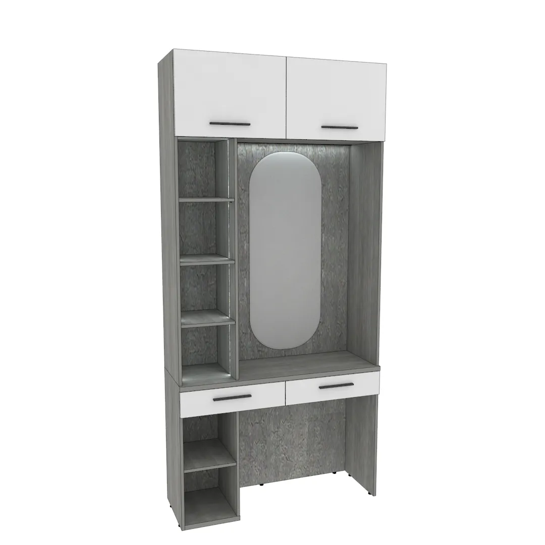 Столик туалетный с антресолью и стеллажом с подсветкой LG415 Столик туалетный с антресолью и стеллажом с подсветкой LG415