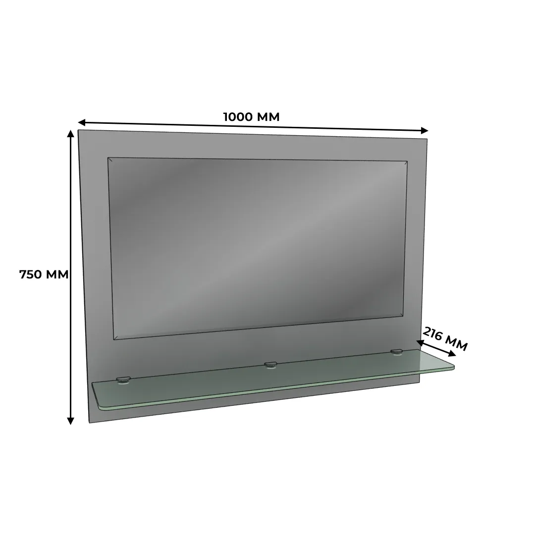 Панель с зеркалом, фасады МДФ CG-1000