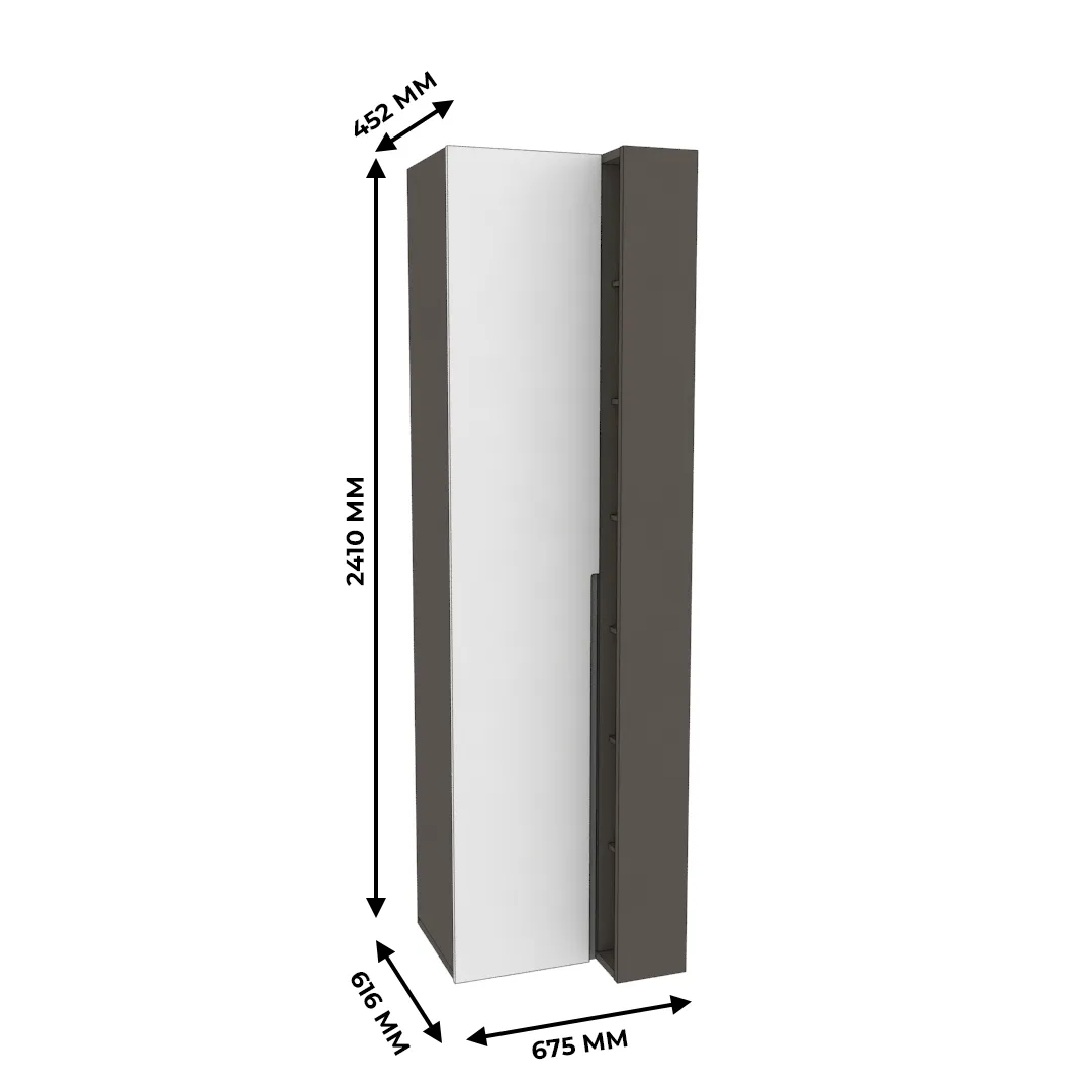 Шкаф переходный, фасады в эмали LE-232 L/R