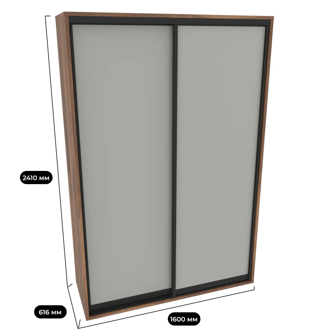 Шкаф-купе ХG160.60-3, профиль INTEGRO, фасад МДФ