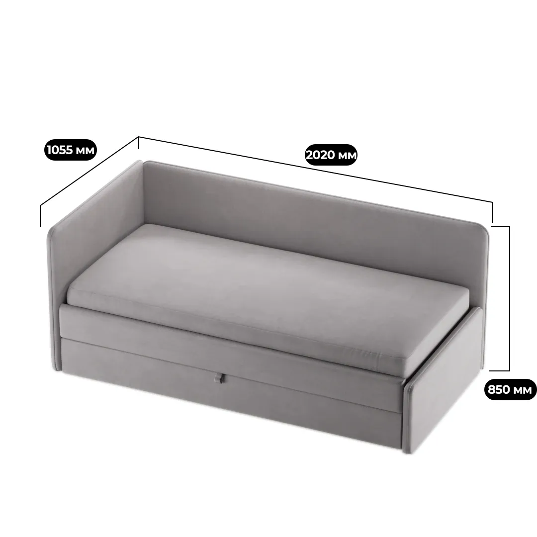 Кровать со вторым выдвижным спальным местом РУБИ М2