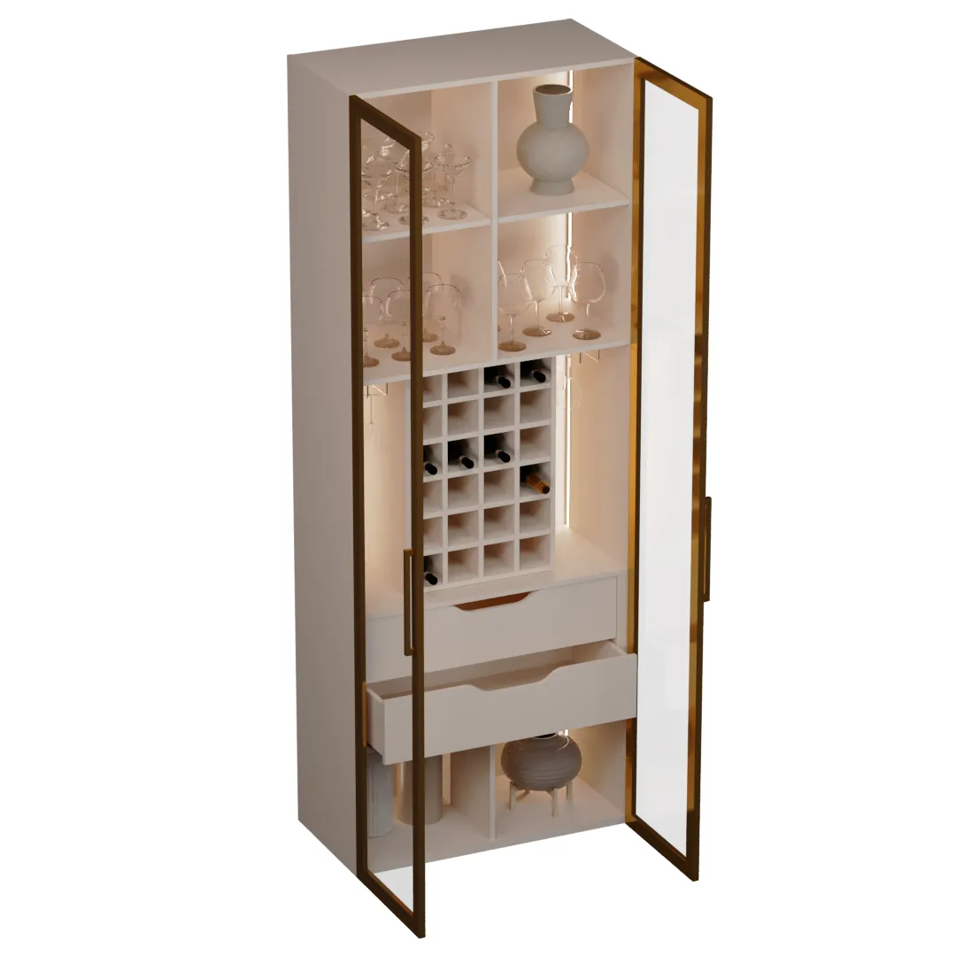 Шкаф-бар со встроенными ящиками с подсветкой R217