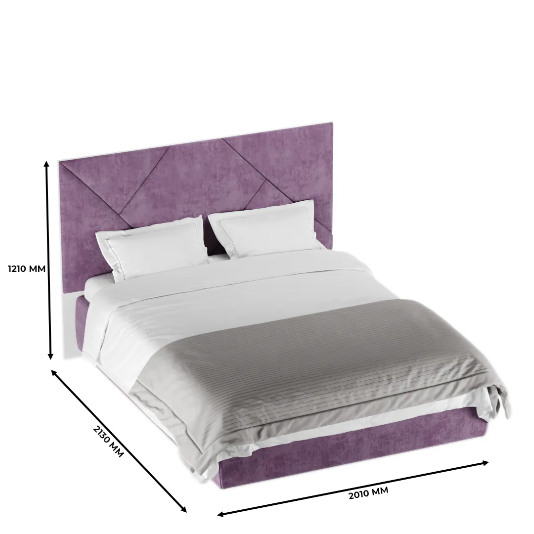 Кровать двуспальная мягкая ХЬЮГО  с подъемным механизмом, 180x200