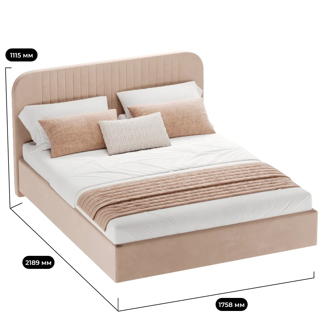 Кровать двуспальная мягкая FLY с подъемным механизмом, 180x200