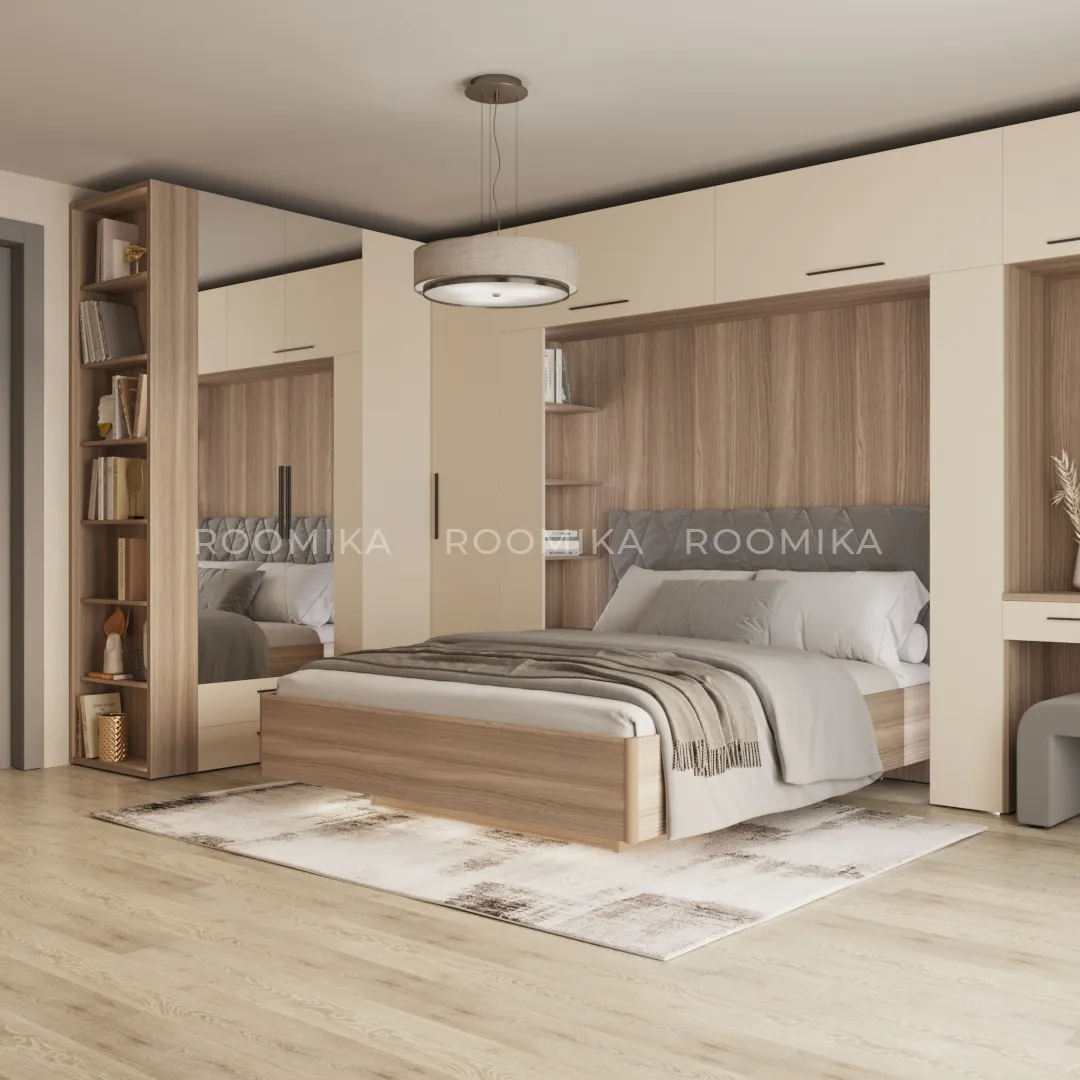 Шкаф двустворчатый с ящиками и с зеркалом L211.60Z