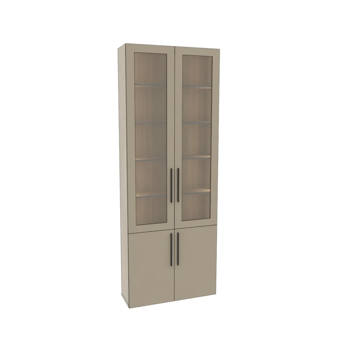 Шкаф книжный со стеклом L240 с подсветкой Шкаф книжный со стеклом L240 с подсветкой