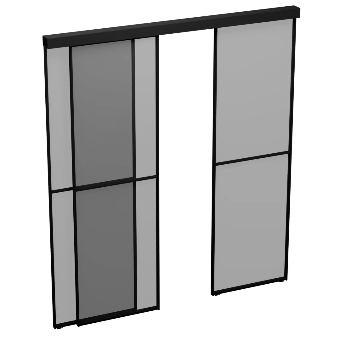 Составная перегородка из стекла для спальни GRACE 5