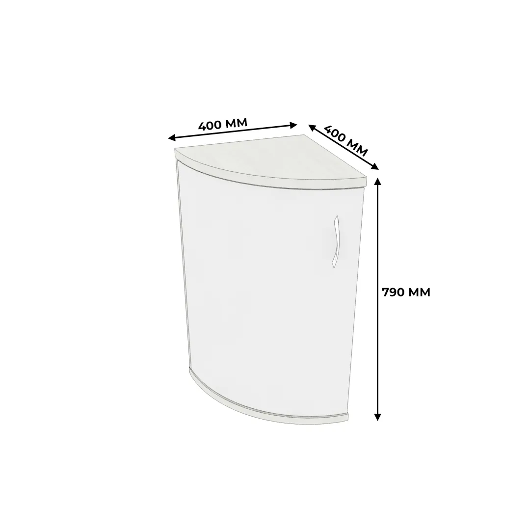 Тумба  угловая радиусная P877 L/R