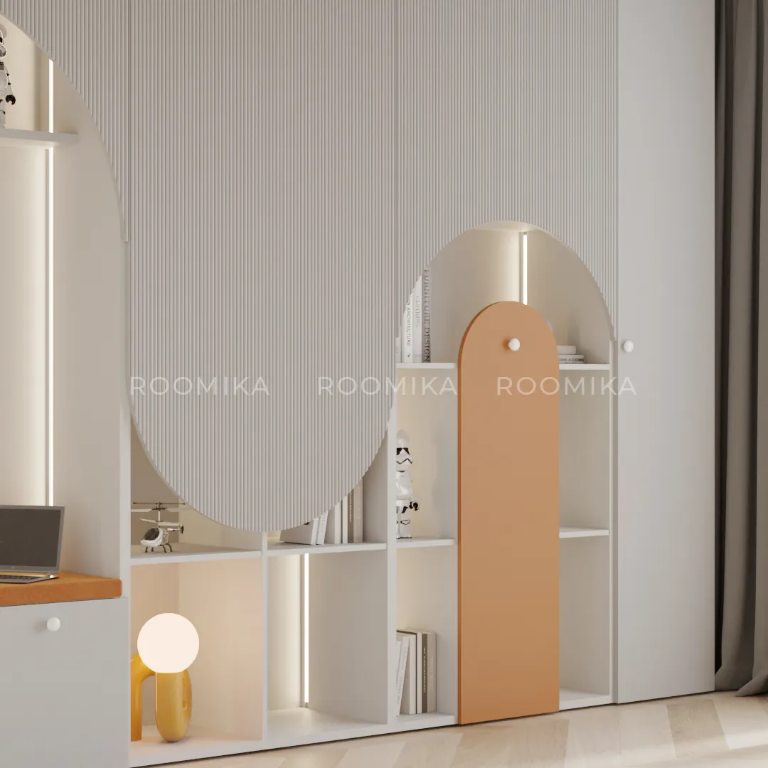 Шкафная группа Lazio для детской, фрезерованные фасады в эмали 130