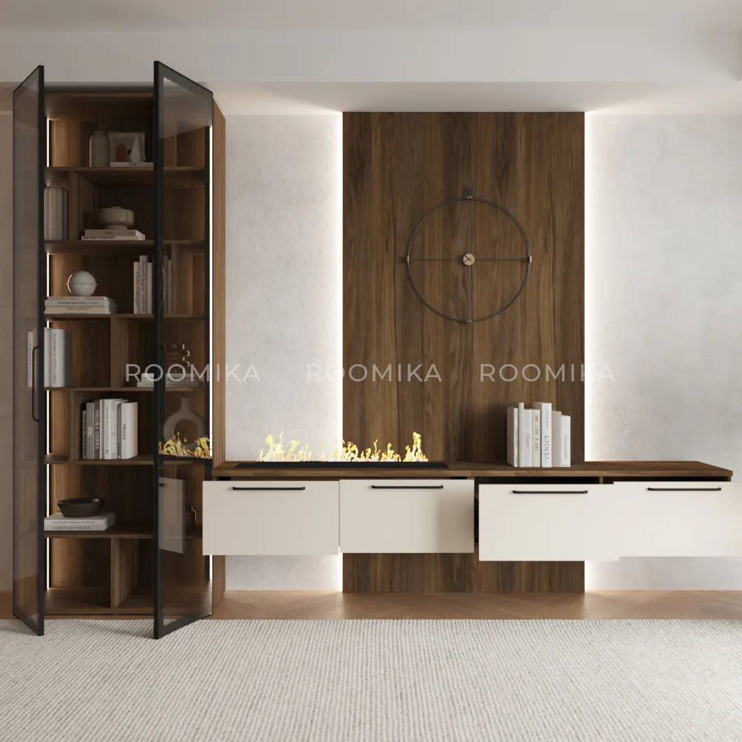 Тумба ТВ напольная с электрокамином L548.451