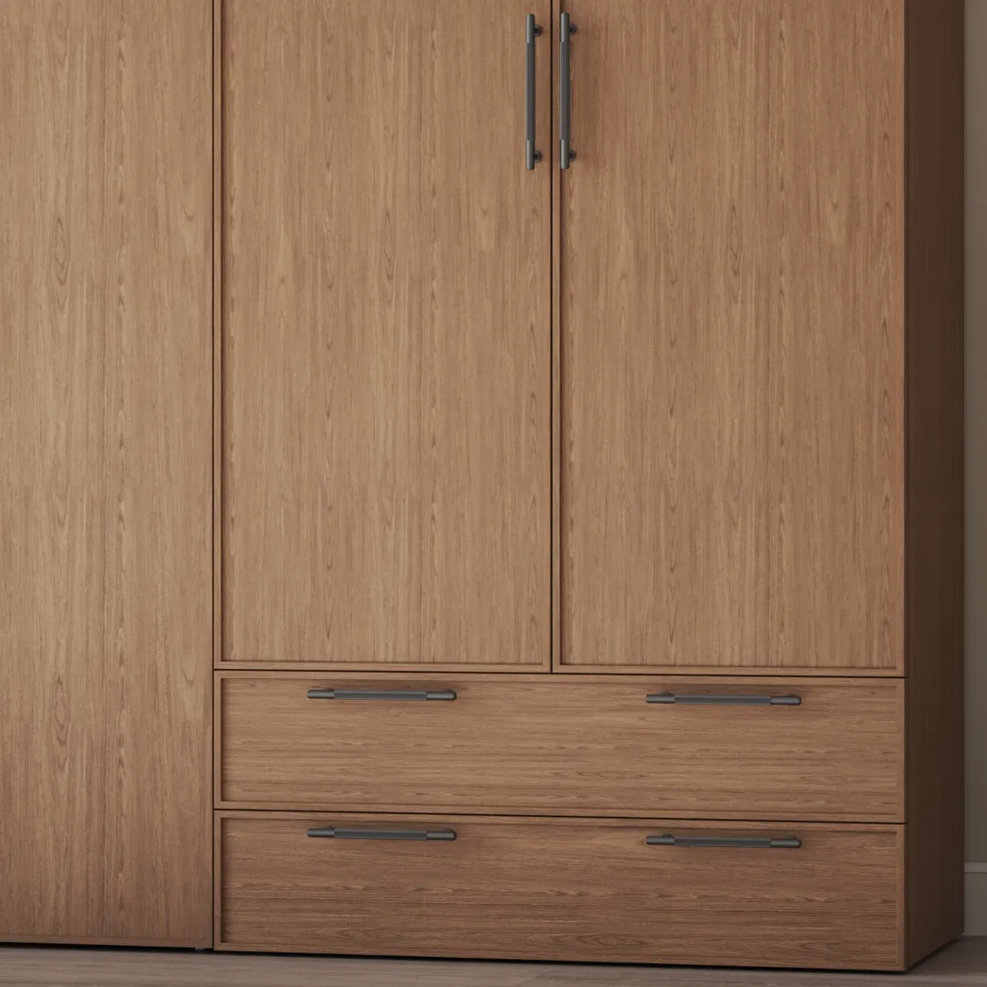 Шкафная группа, фасады наутральный шпон Lazio 98