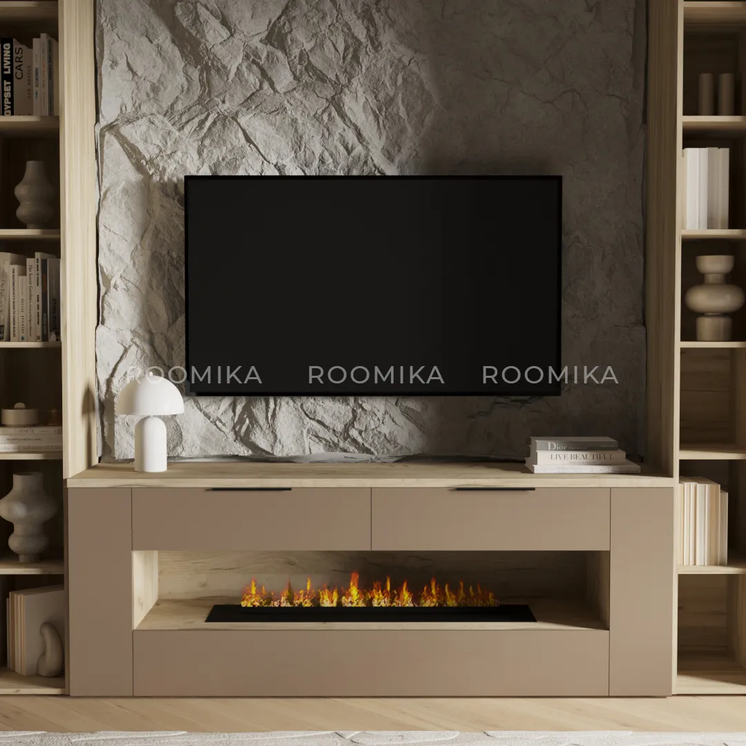 Тумба ТВ напольная с электрокамином LG551.450L/R Тумба ТВ напольная с электрокамином LG551.450L/R
