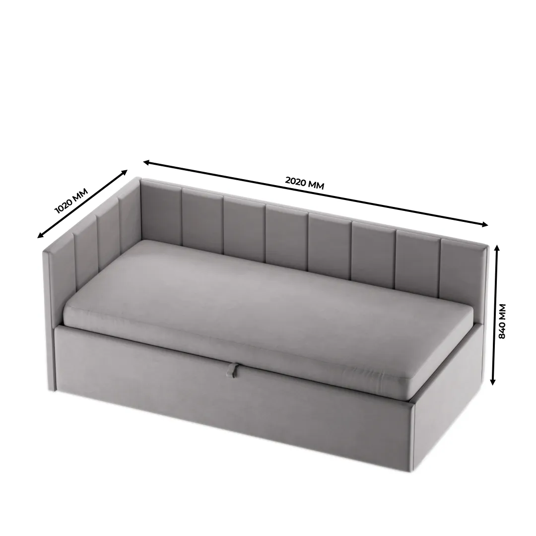 Кровать с подъемным механизмом и ящиком для белья ЛАЙН М1